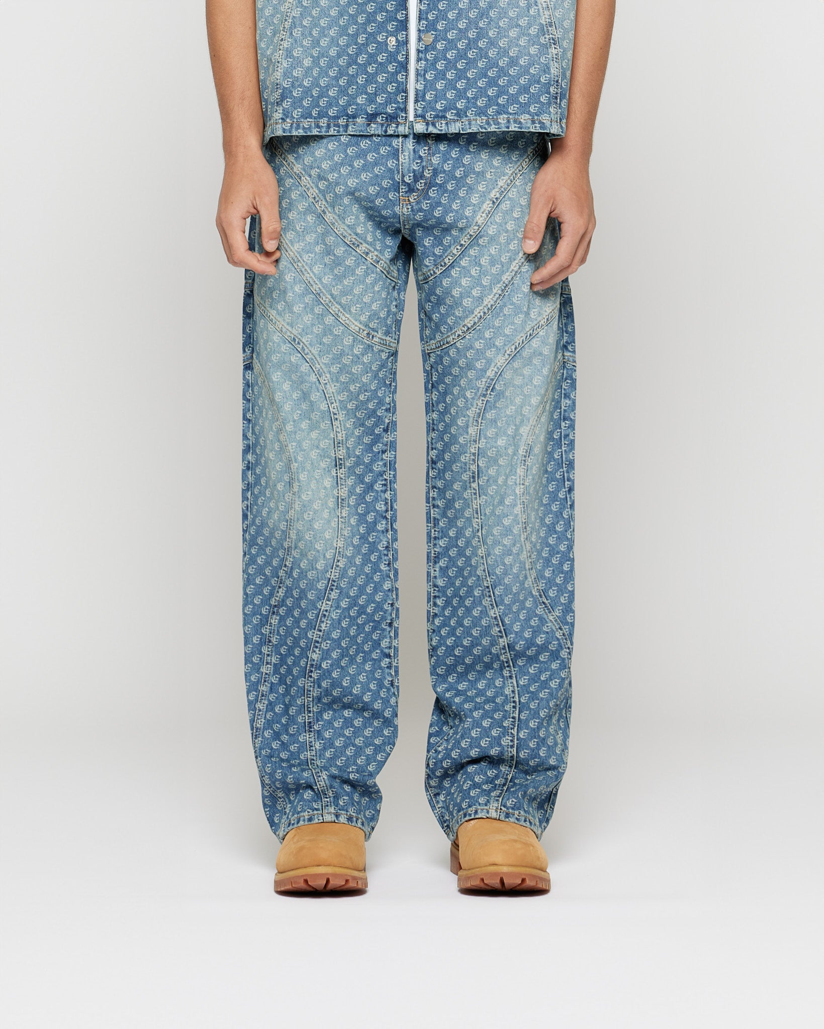eightyfive-monogram-loose-denim-jeans-aqua-blue-loose-fit image 2