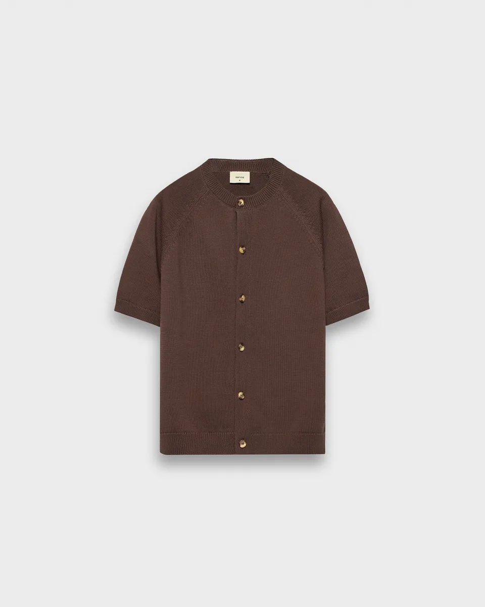 eightyfive-crewneck-cardigan-strickjacke-brown-regular-fit image 1