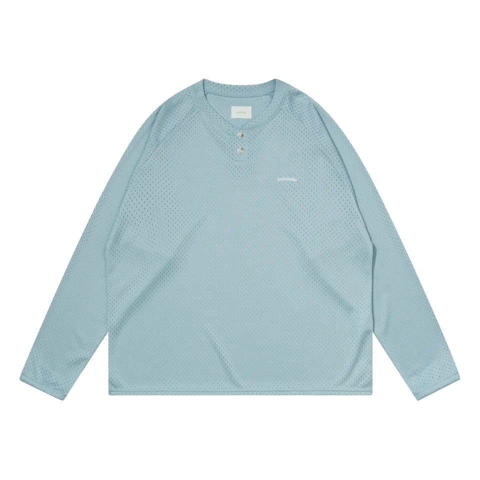 ballaholic-logo-mesh-long-shirt-langarmshirt-hellblau-mit-kragen image 1