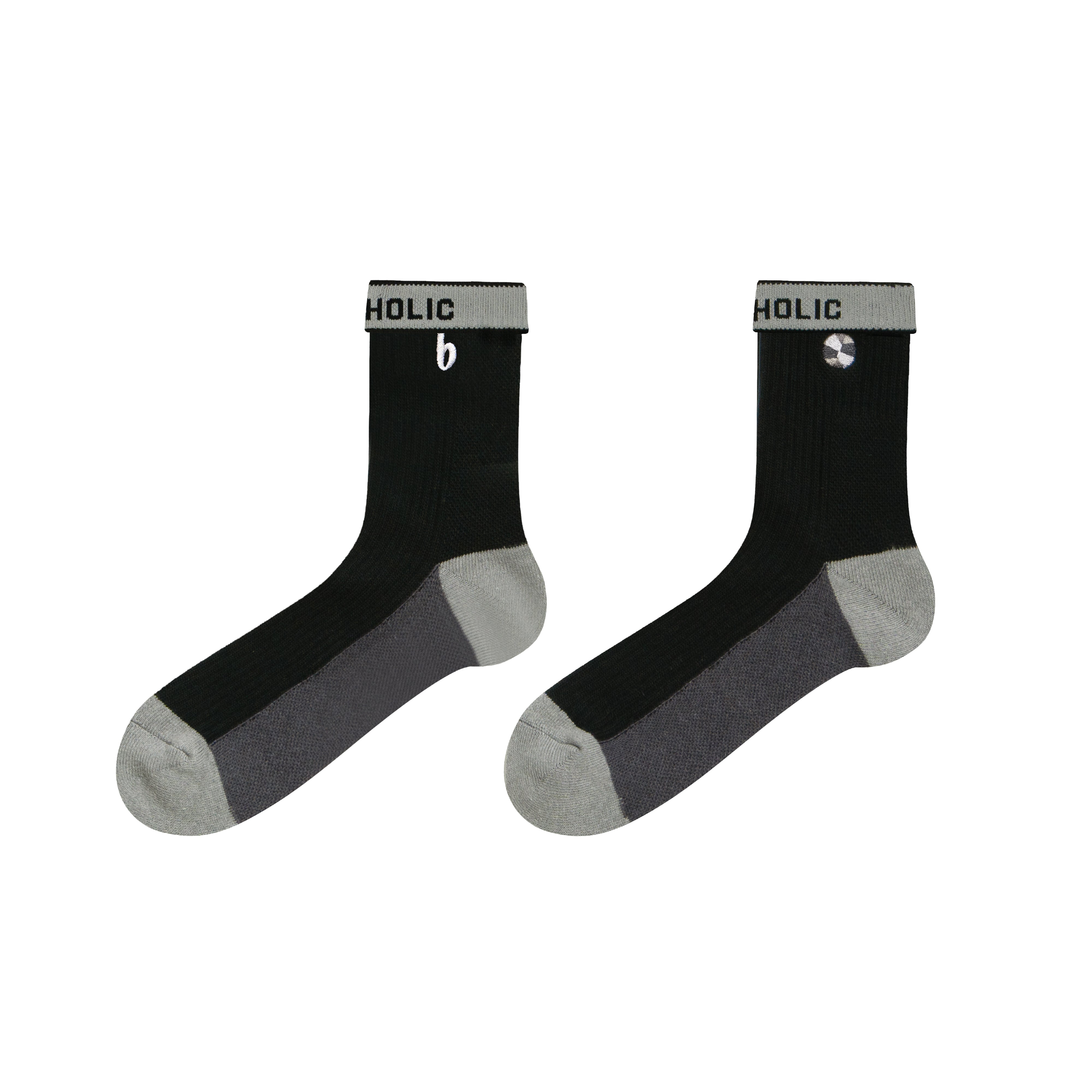 ballaholic-b-ball-mid-crew-socken-black-halbhoch image 2