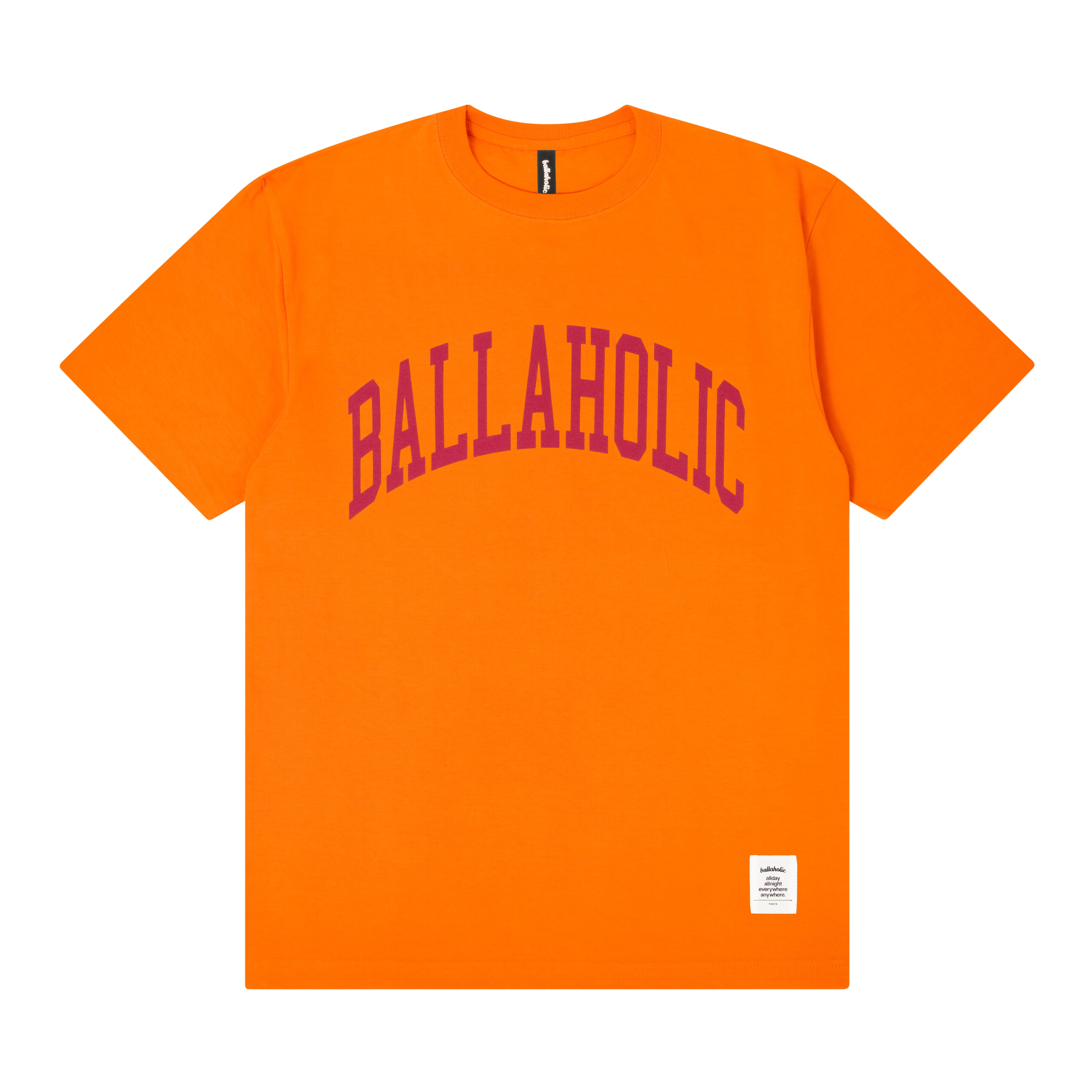 ballaholic-college-logo-tee-orange-hot-pink image 1
