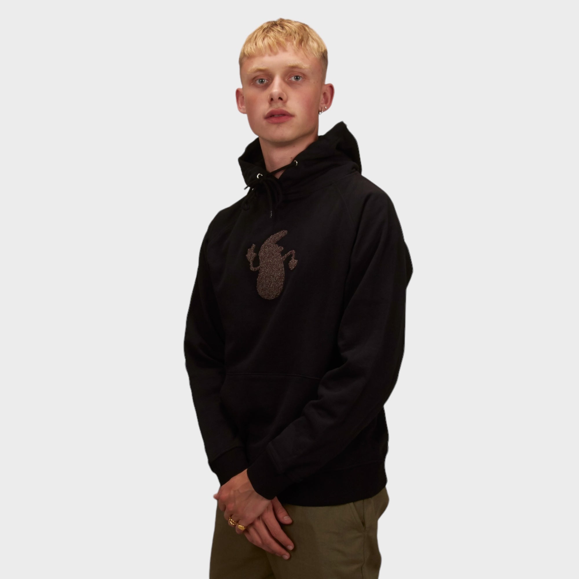 le-fix-kaj-terry-emb-hoodie-schwarz-baumwolle image 4