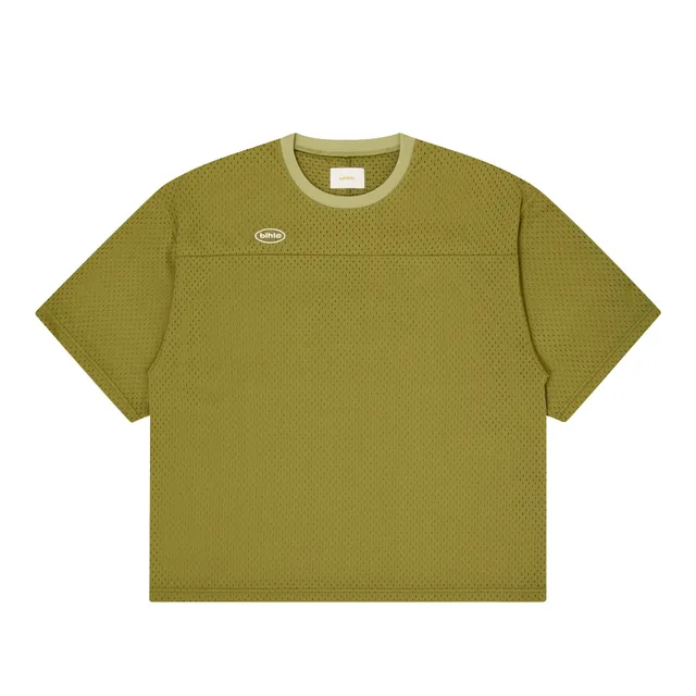 ballaholic-blhlc-oval-logo-mesh-tee-moss-t-shirt image 1