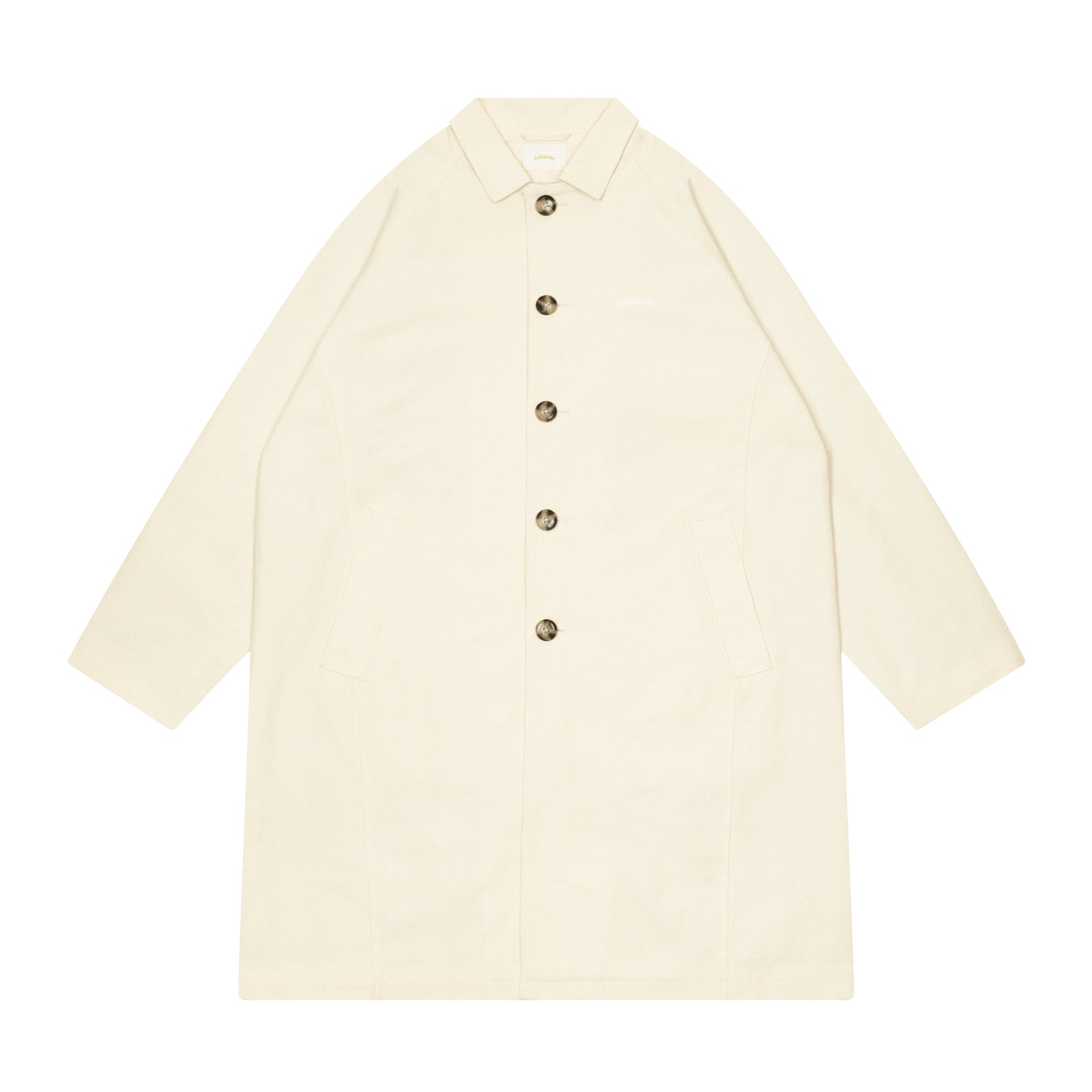 ballaholic-logo-soutien-collar-coat-mantel-ivory image 1