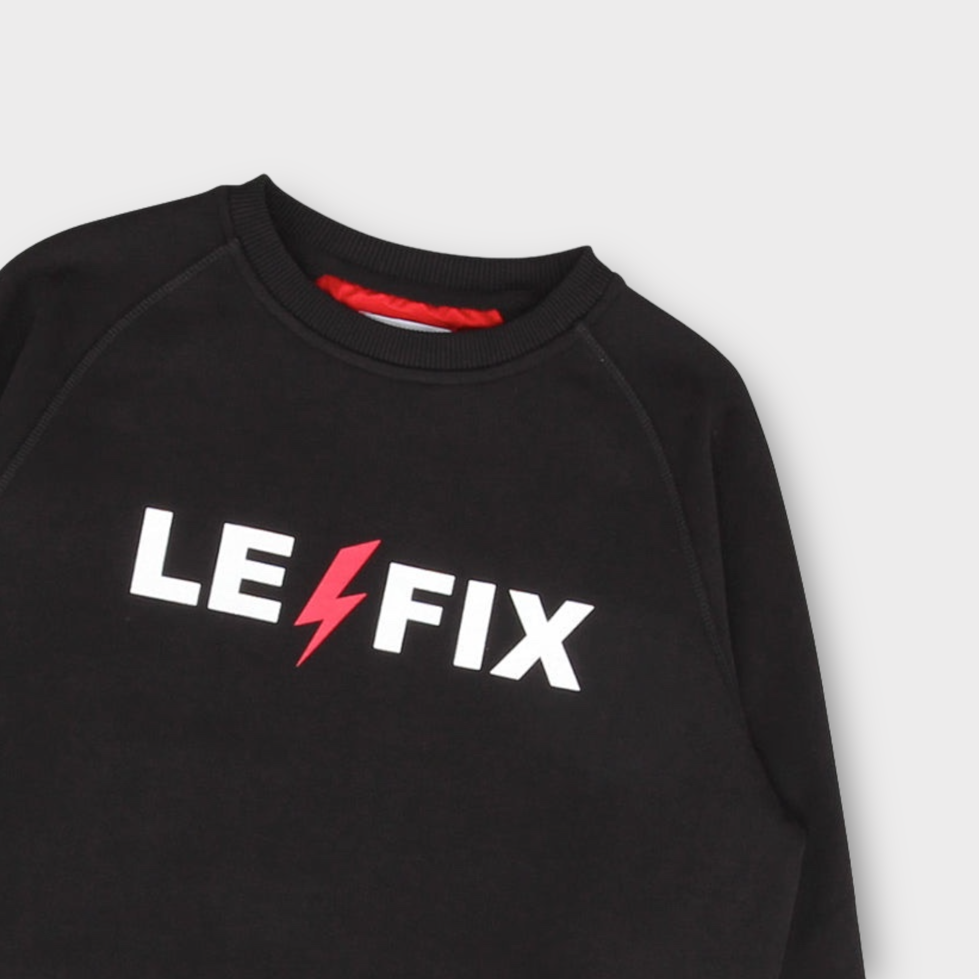 le-fix-lightning-crew-sweatshirt-schwarz-baumwolle image 5