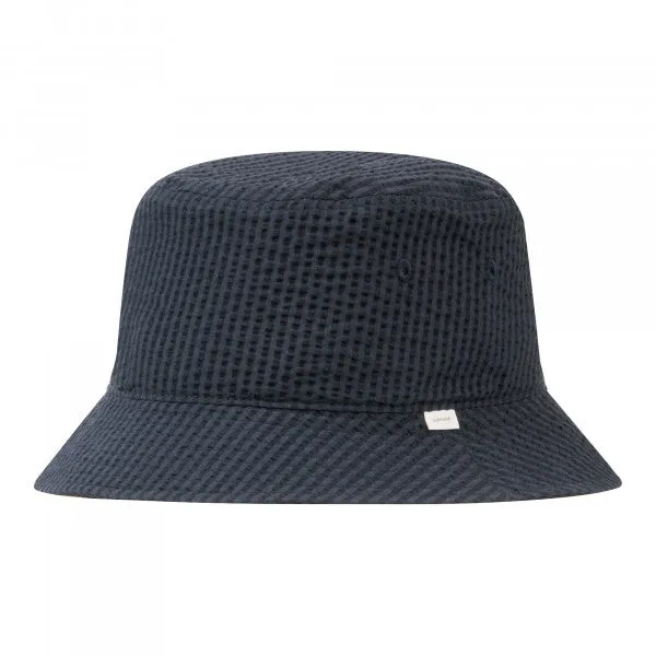 ballaholic-headwears-seersucker-bucket-hat-fischerhut-navy image 1