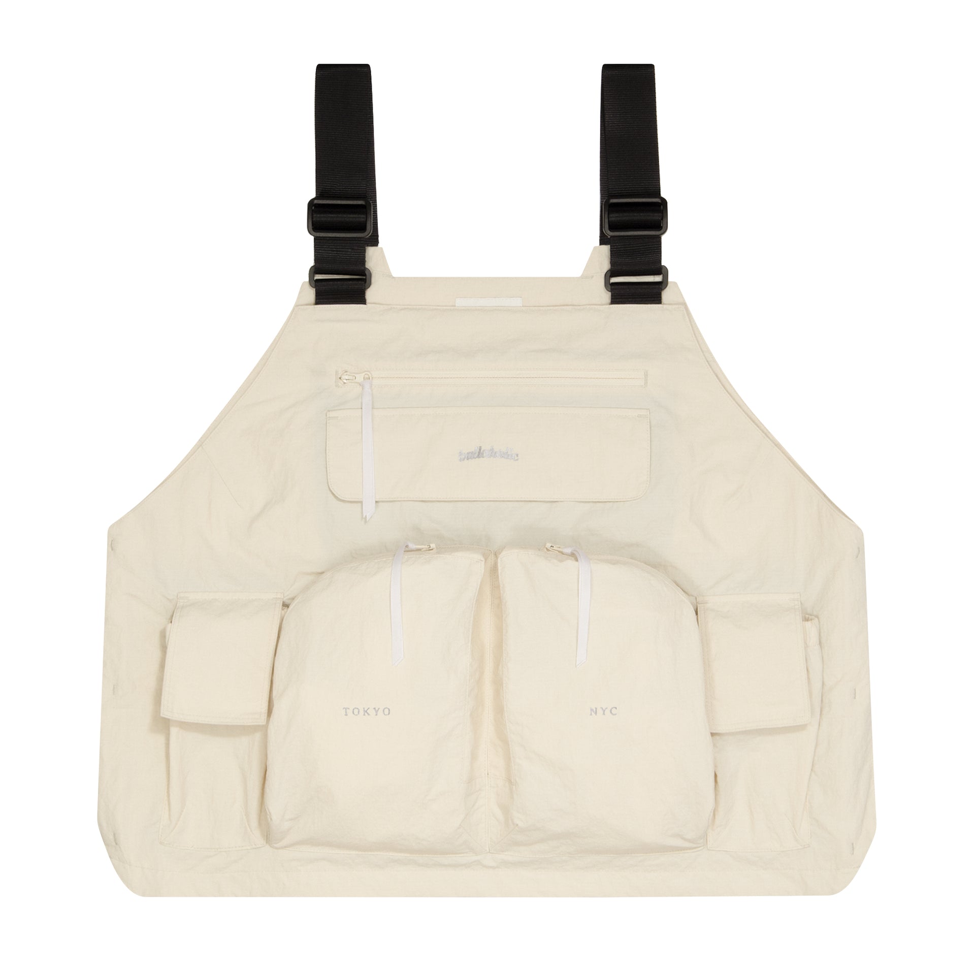 ballaholic-tops-w-face-vest-weste-ivory-reflektierend image 1