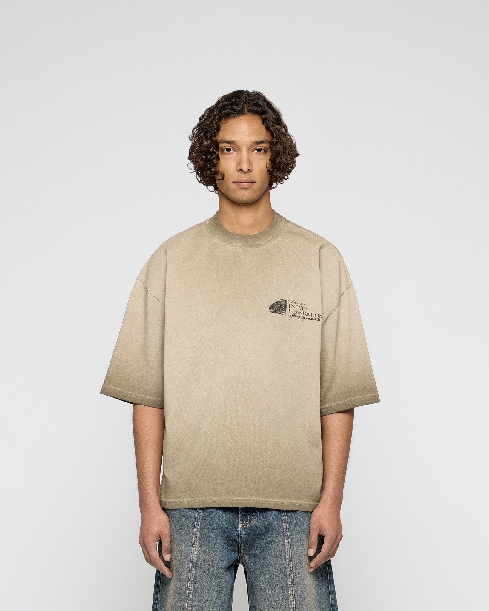 eightyfive-estate-cropped-t-shirt-mocha-washed-look image 2
