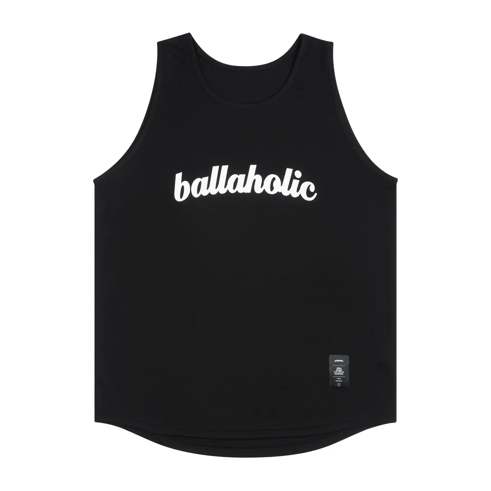 ballaholic-logo-tank-top-tanktop-black-white-custom image 1
