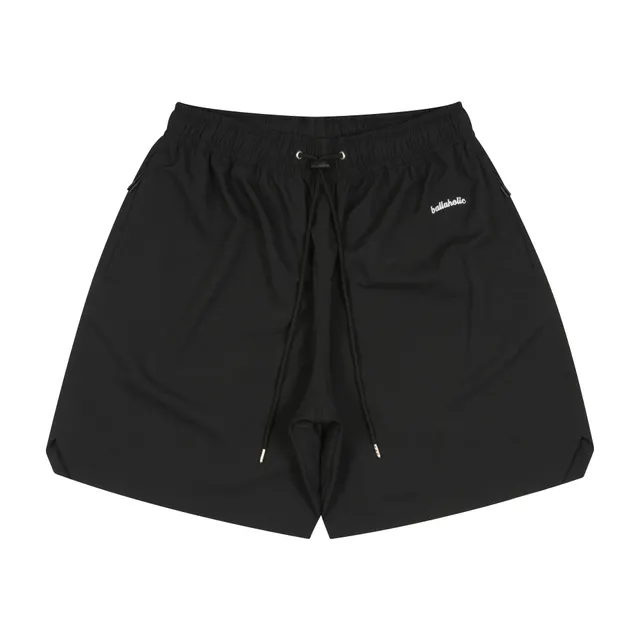 ballaholic-logo-anywhere-zip-shorts-basketballshorts-schwarz-zip image 1