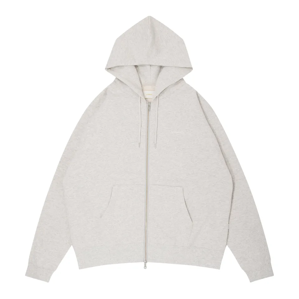 ballaholic-tops-small-logo-full-zip-hoodie-ash-grau image 1