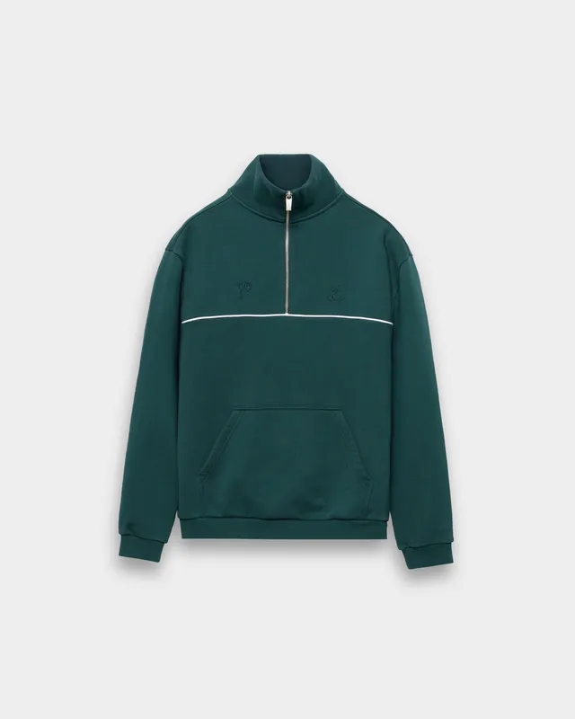 eightyfive-tops-quarter-zip-sweater-pine-green-baumwolle image 1