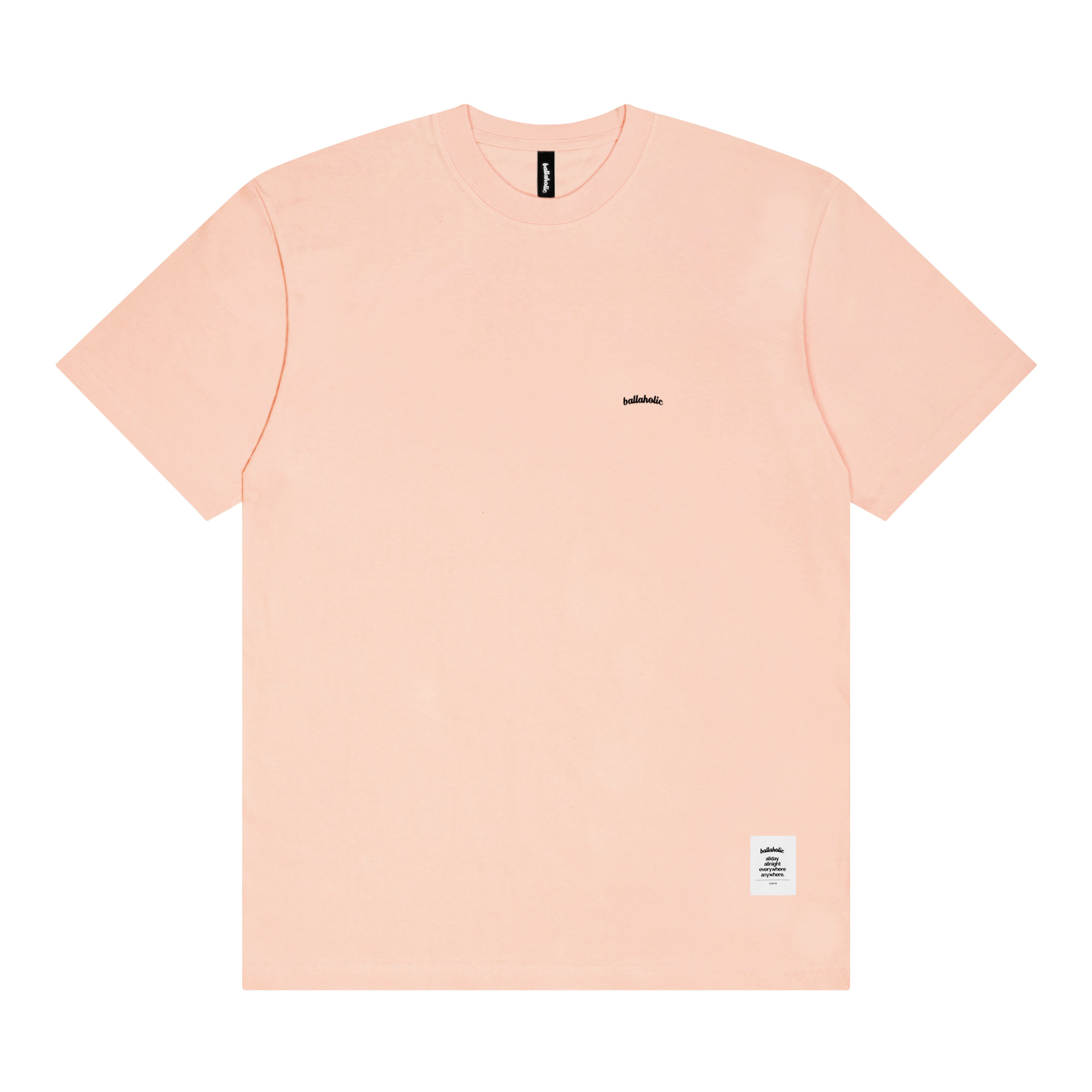 ballaholic-cotton-tees-micro-logo-tee-t-shirt-baby-pink-black image 1