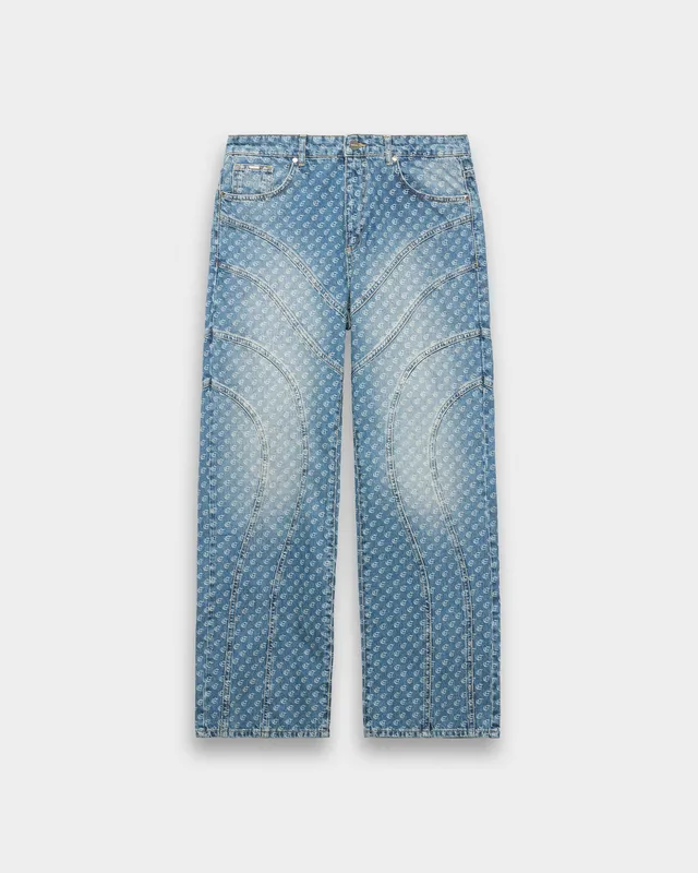 eightyfive-monogram-loose-denim-jeans-aqua-blue-loose-fit image 1