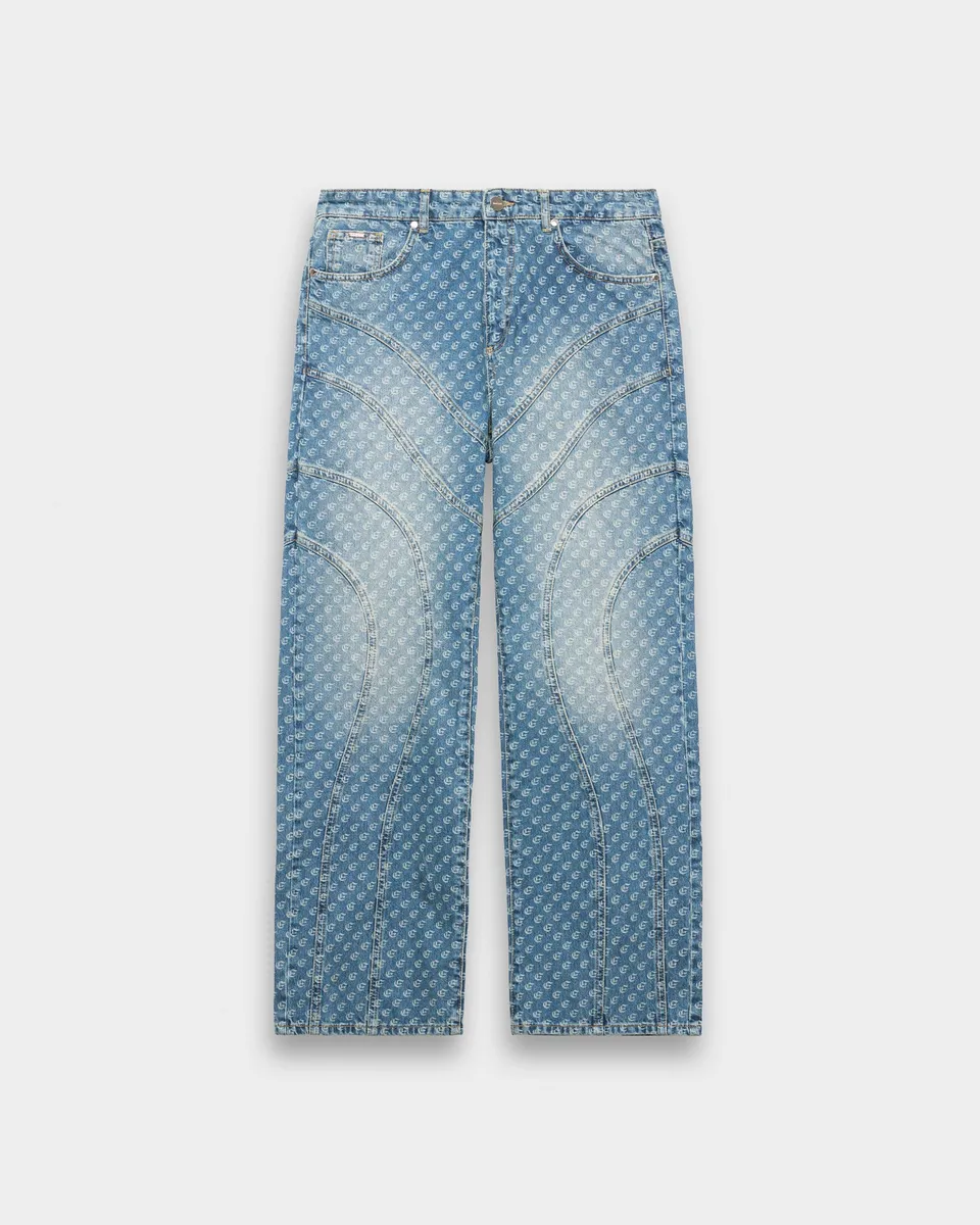 eightyfive-monogram-loose-denim-jeans-aqua-blue-loose-fit image 1