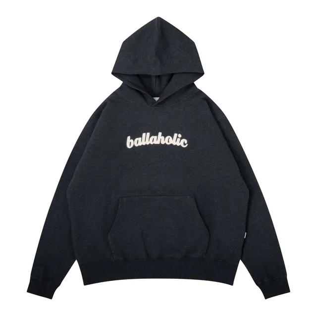 ballaholic-logo-sweat-hoodie-kapuzenpullover-dark-heather-navy image 1