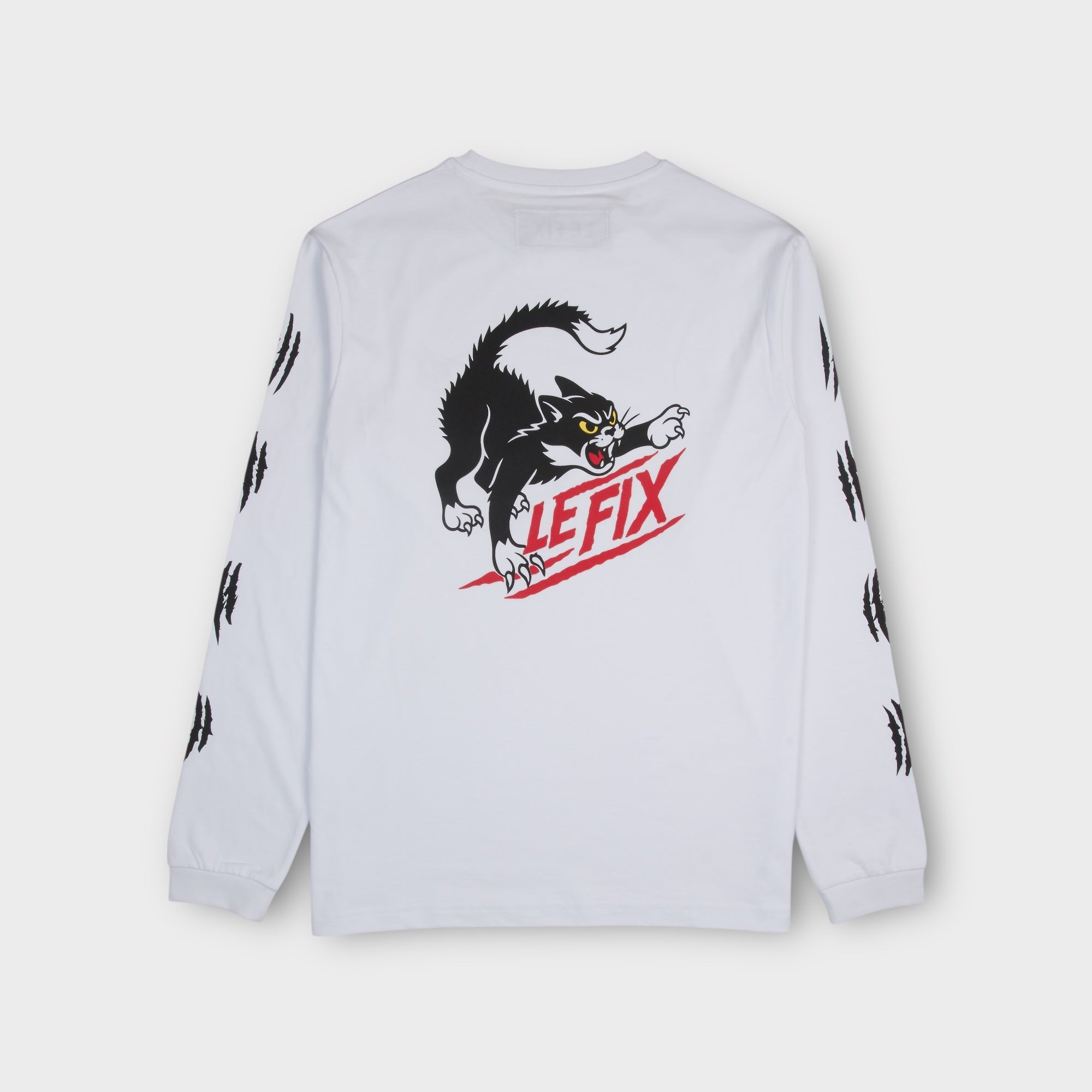 le-fix-cat-longsleeve-weiss-mit-katzenprint image 1