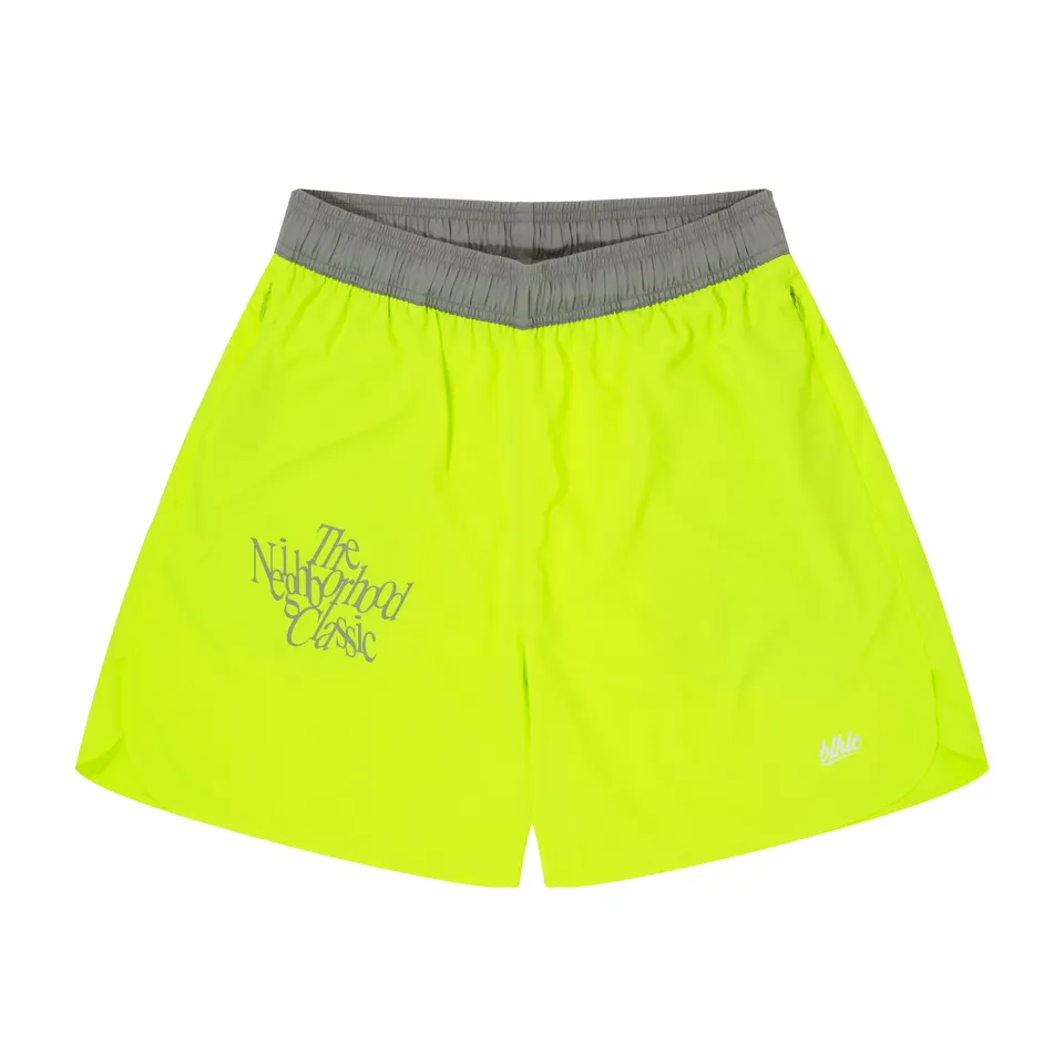 ballaholic-neighborhood-zip-shorts-neongelb-reissverschluss image 1