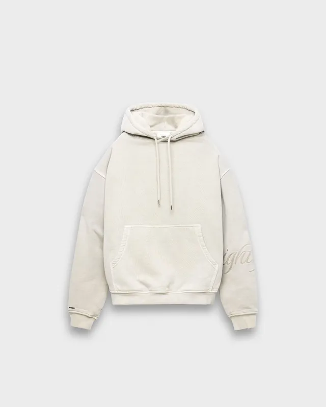 eightyfive-embroidered-handwritten-hoodie-vintage-light-grey image 1