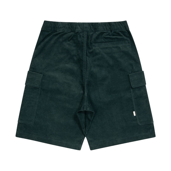ballaholic-logo-corduroy-cargo-shorts-deep-green image 2