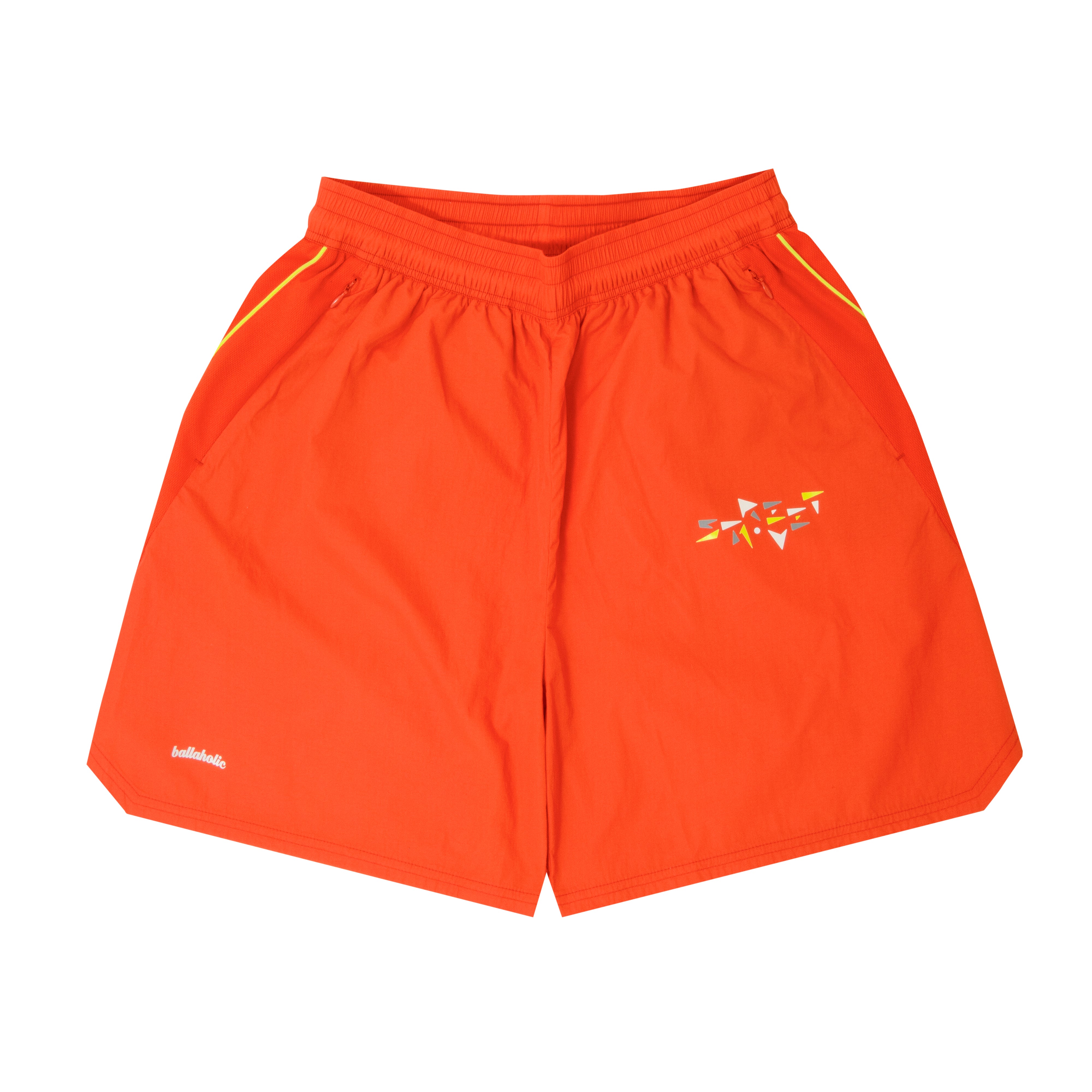 ballaholic-shorts-streetmove-nylon-zip-shorts-orange image 1