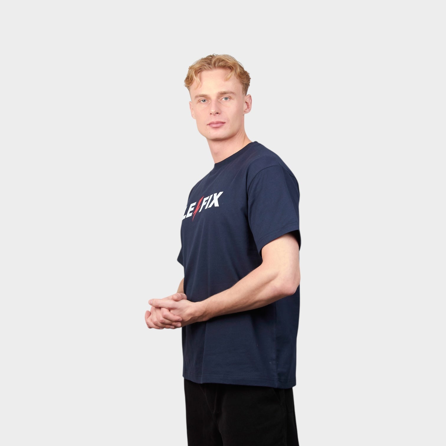le-fix-lightning-26-t-shirt-navy-baumwolle image 3
