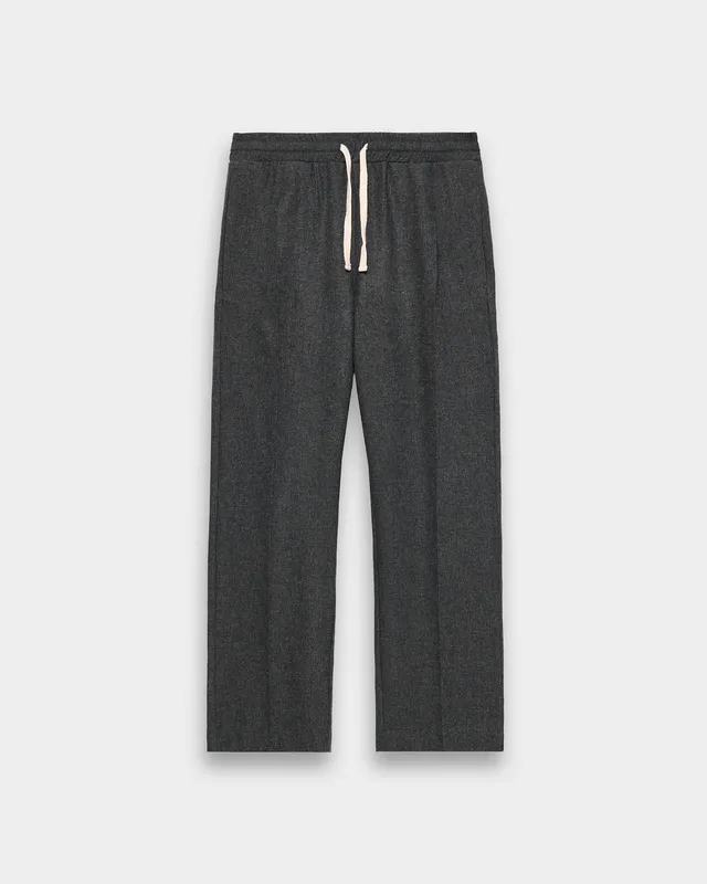 eightyfive-wool-pants-with-elastic-waistline-hose-grey-melange image 1