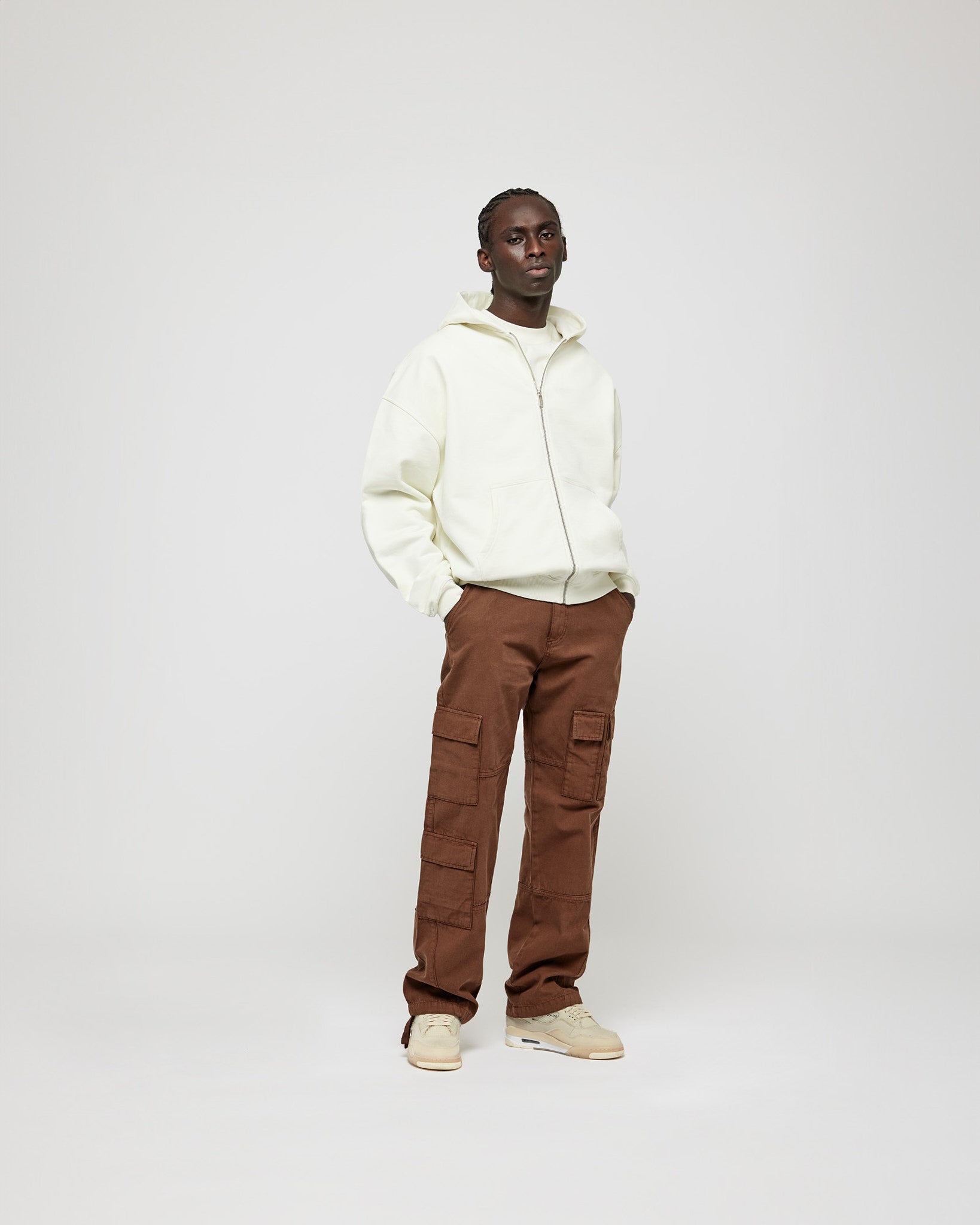 eightyfive-5-pocket-straight-cargo-pants-cargohose-brown image 5