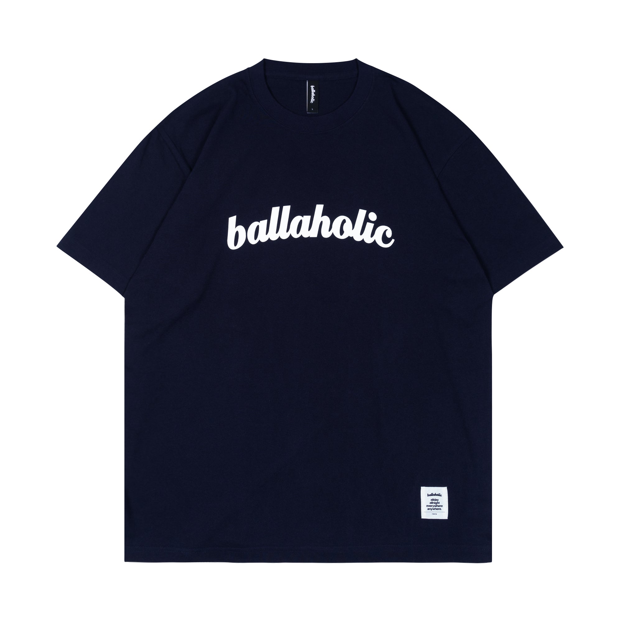 ballaholic-logo-tee-navy-baumwollshirt-custom image 1