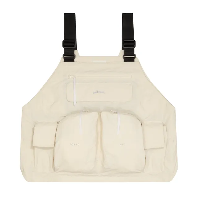 ballaholic-tops-w-face-vest-weste-ivory-reflektierend image 1