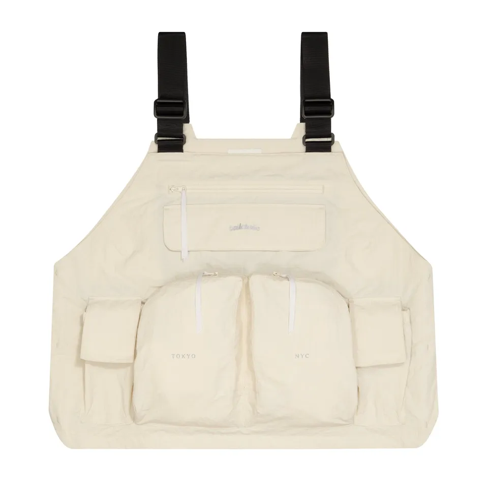 ballaholic-tops-w-face-vest-weste-ivory-reflektierend image 1
