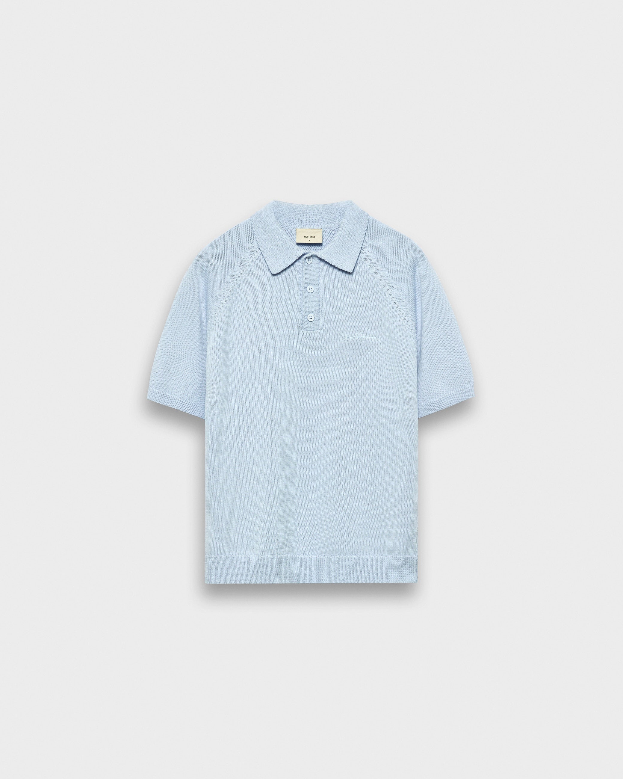 eightyfive-raglan-knit-poloshirt-baby-blue-baumwolle image 1