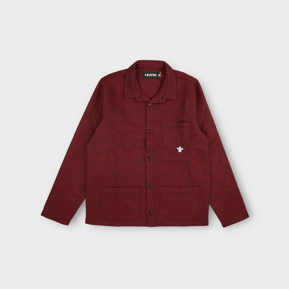 le-fix-x-sunniva-workers-hemd-maroon-wolle image 1