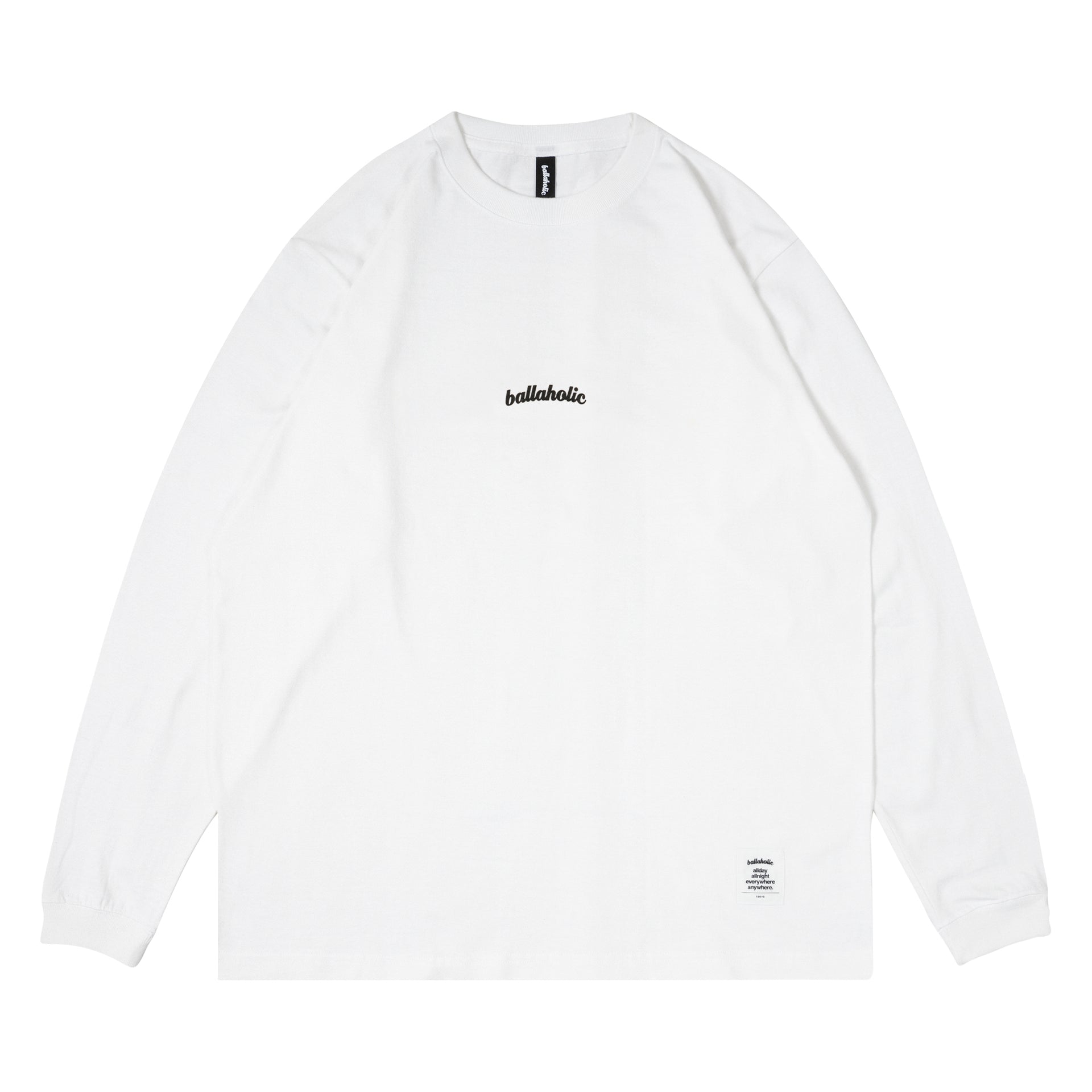 ballaholic-small-logo-long-tee-longsleeve-wei-schwarz image 1