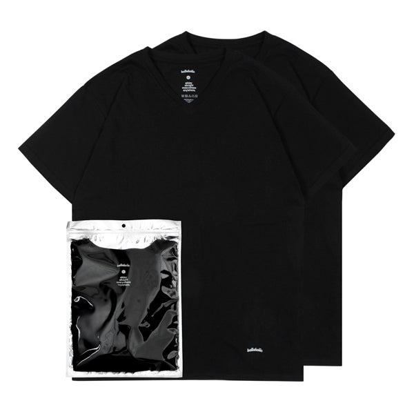 ballaholic-cotton-tees-2-pieces-v-neck-t-shirt-schwarz-2er image 1