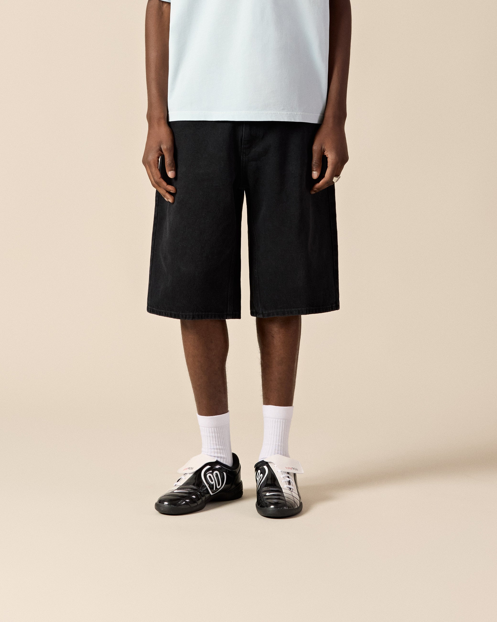 eightyfive-bottoms-distressed-baggy-jorts-shorts-black-washed image 3