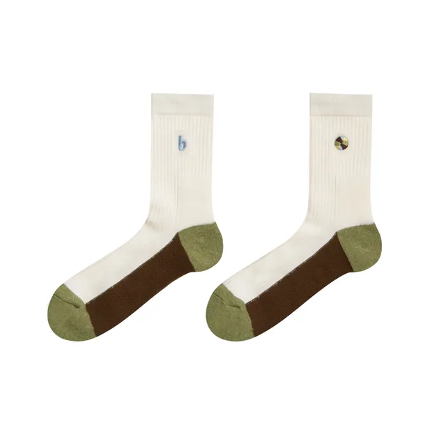 ballaholic-b-ball-mid-crew-socken-ivory-halbhoch image 1