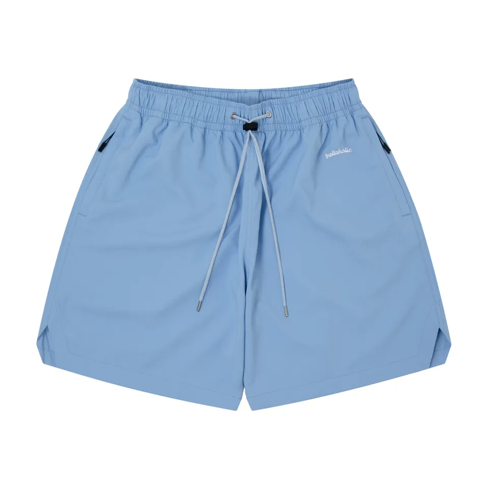 ballaholic-logo-anywhere-zip-shorts-sax-hellblau image 1