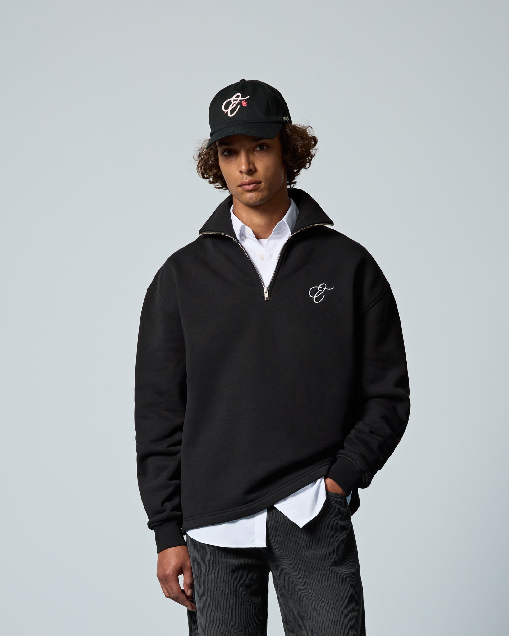 eightyfive-half-zip-sweater-pullover-black-baumwolle image 3