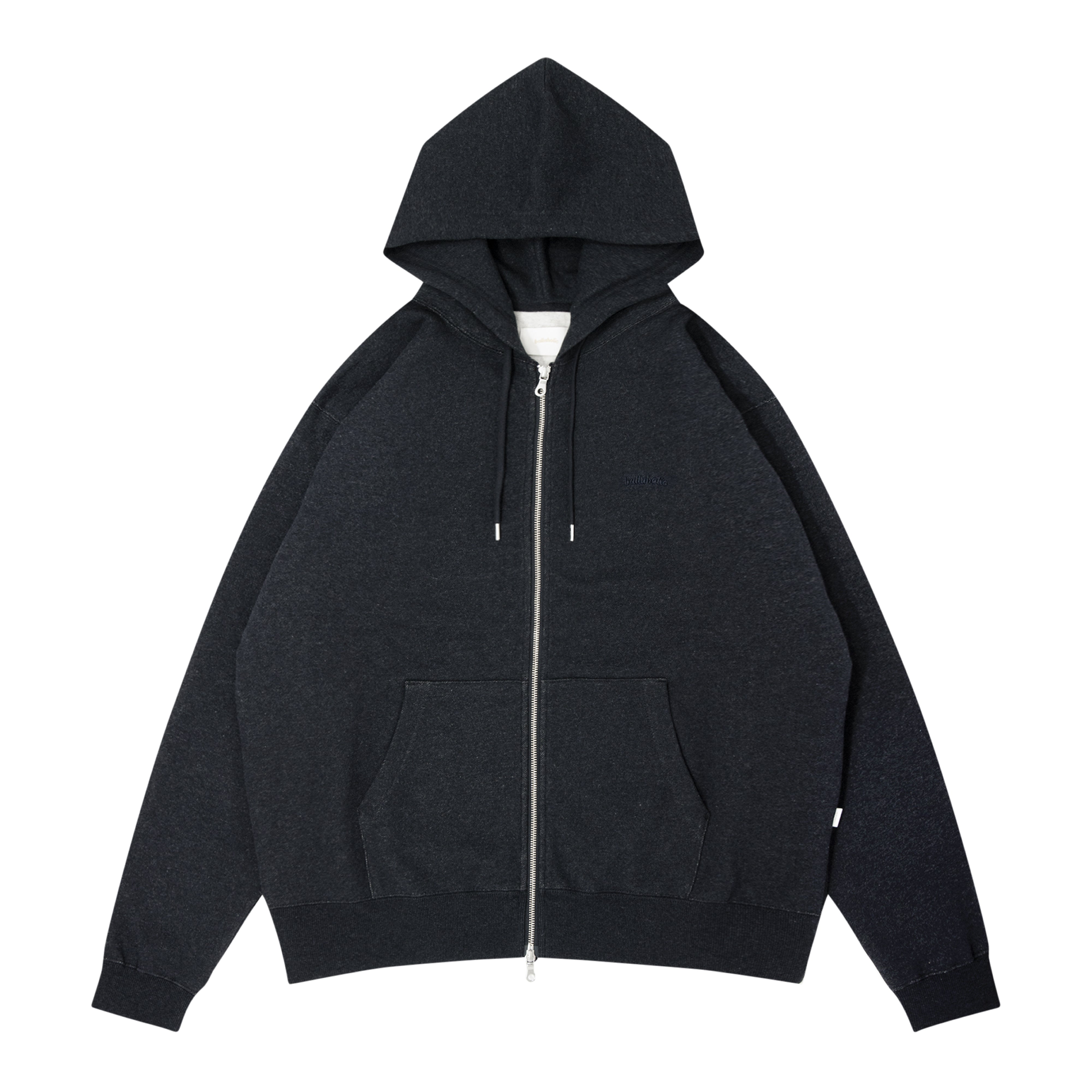 ballaholic-small-logo-sweat-full-zip-hoodie-navy image 1