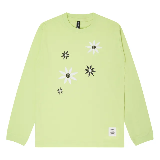 ballaholic-ball-panel-flower-long-tee-longsleeve-lime image 1
