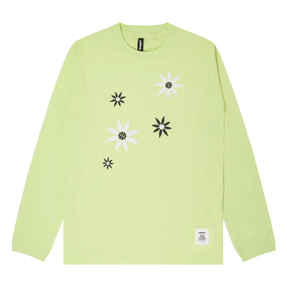 ballaholic-ball-panel-flower-long-tee-longsleeve-lime image 1
