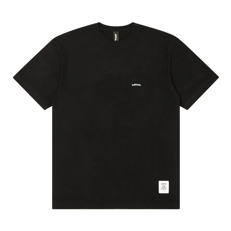 ballaholic-cotton-tees-micro-logo-tee-t-shirt-black-white image 1