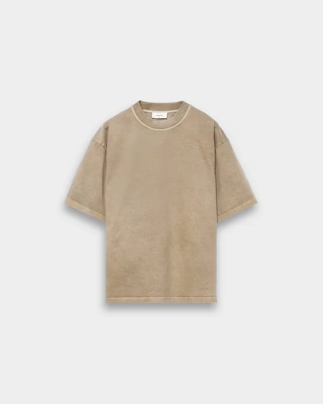 eightyfive-tops-signature-oversized-t-shirt-washed-taupe-baumwolle image 1