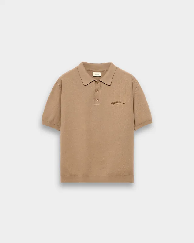 eightyfive-knit-polo-mocha-regular-fit-baumwolle image 1