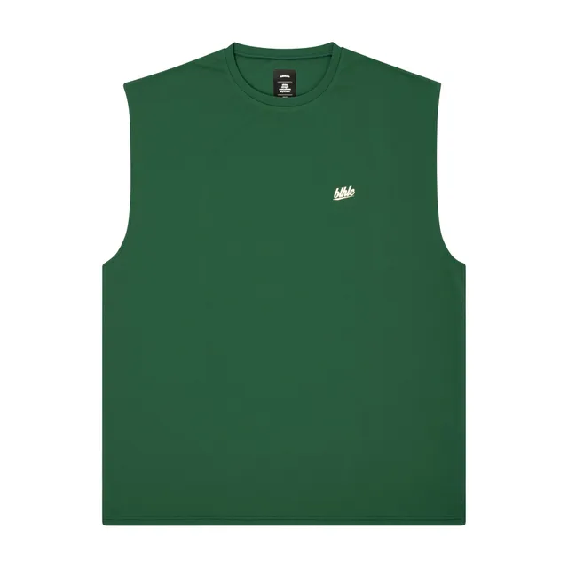 ballaholic-tops-blhlc-no-sleeve-top-forest-green-mit-print image 1
