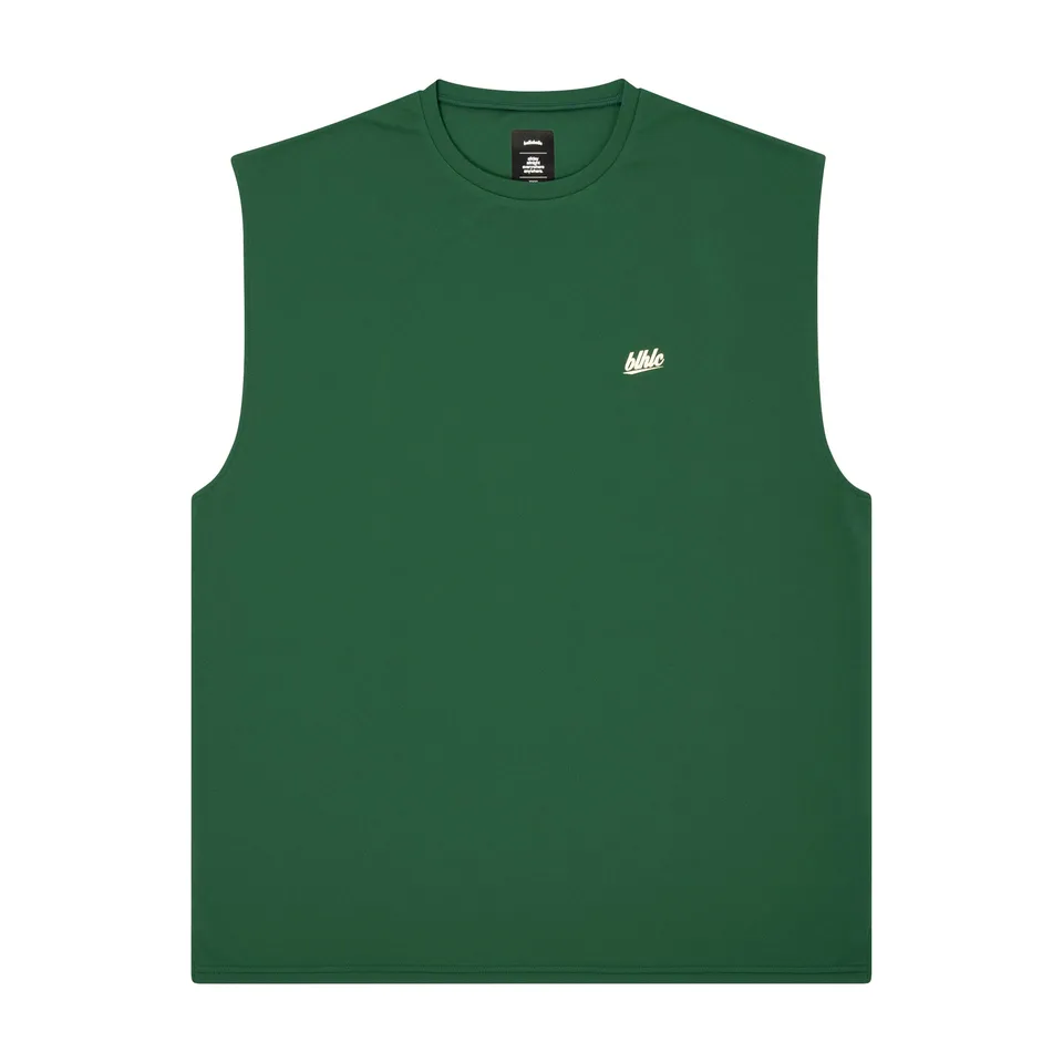 ballaholic-tops-blhlc-no-sleeve-top-forest-green-mit-print image 1