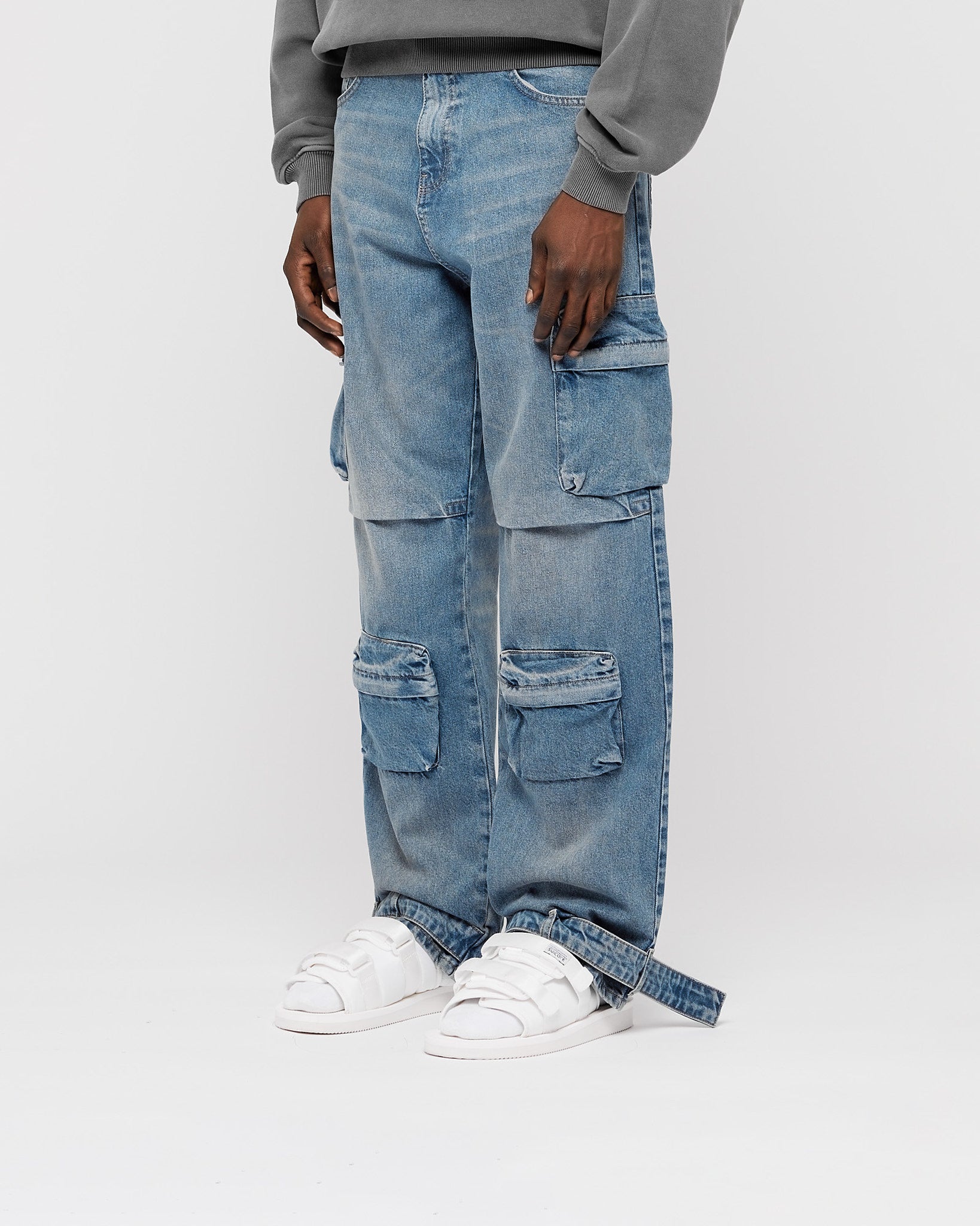 eightyfive-denim-baggy-cargo-pants-light-sand-wash image 3