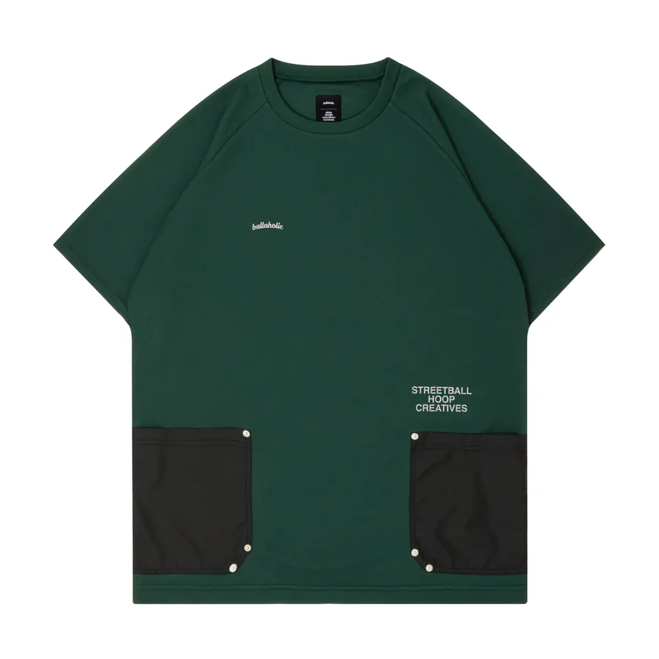ballaholic-shc-tool-pocket-cool-tee-t-shirt-dark-green image 1