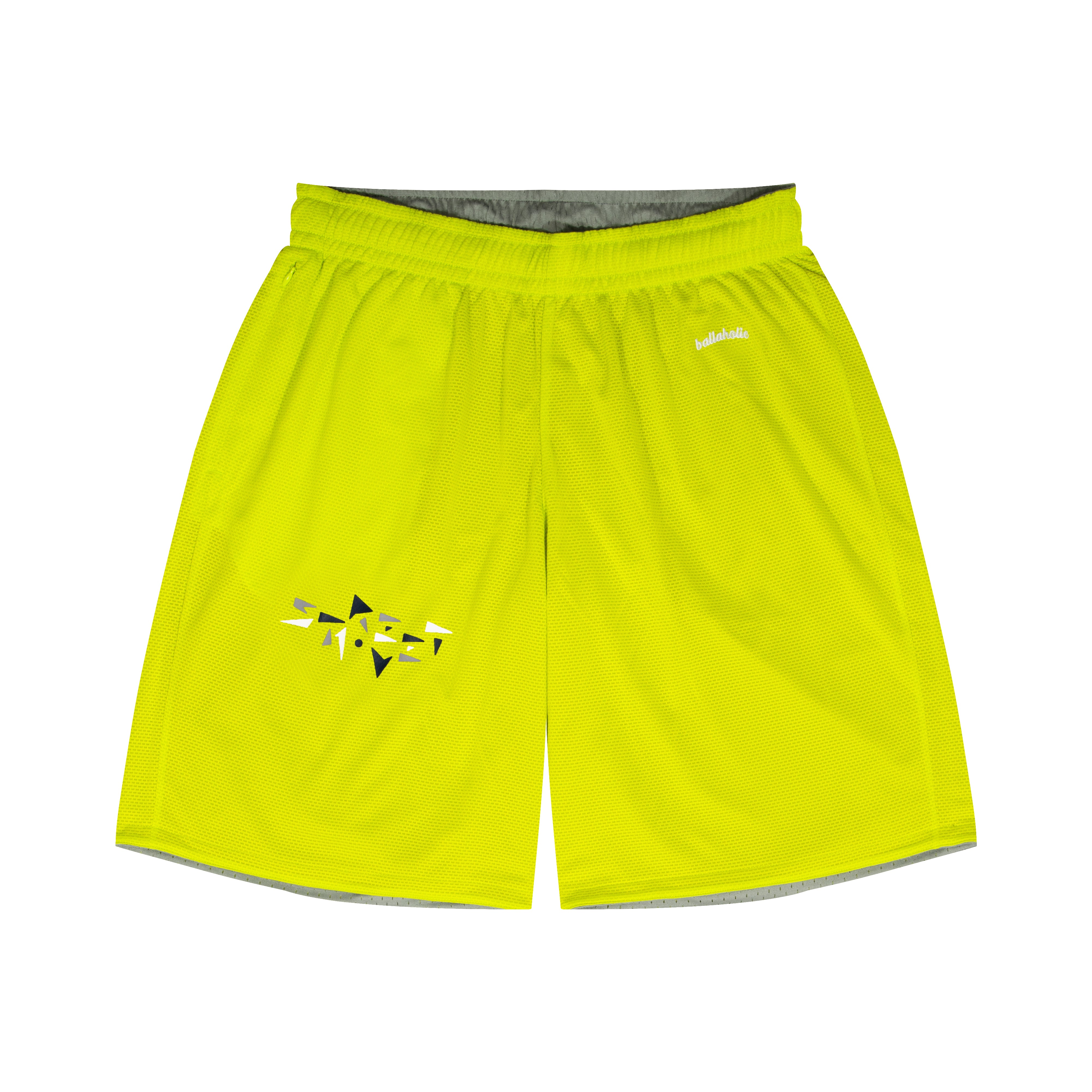 ballaholic-college-logo-streetmove-mesh-shorts-grau-lime image 2